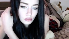 Close up teen masturbation