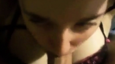 Restrained dirty talking amateur face fuck and cum