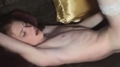 Cut and shaved femboy annalized in pain