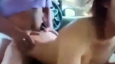 Japanese girl fucked inside a car in India