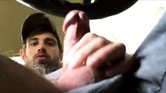 Str8 Muscle With Big Blue Eyes Precum In Car 2